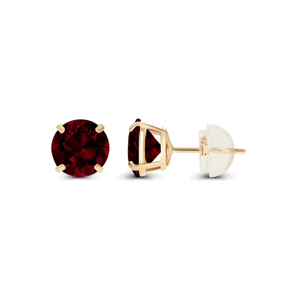 10k solid gold natural earrings - Picture 6 of 8